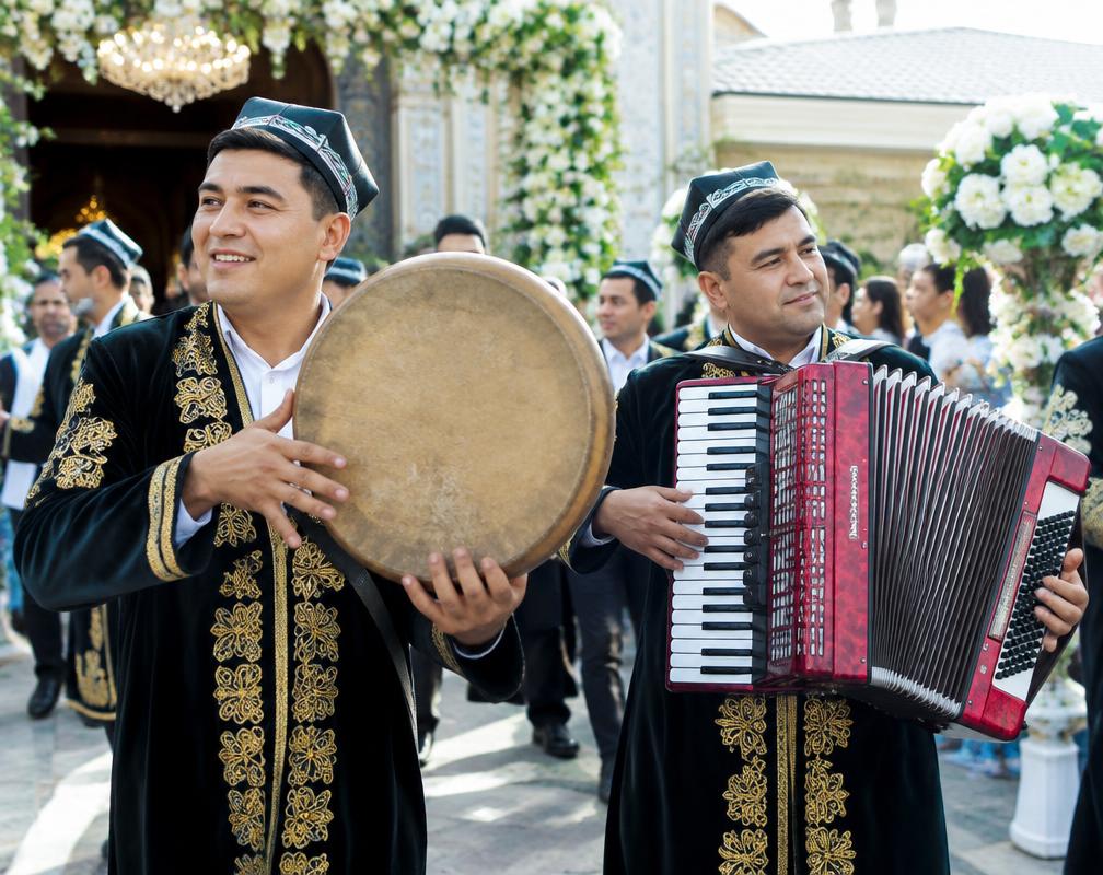 Kuyov Navkar doira and accordion musicians
